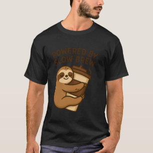 T-shirt Propulsé par caféine drôle lente brasserie paresse