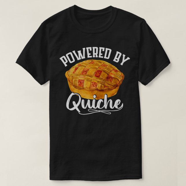 T-shirt Propulsé Par Cuisinier Quiche  (Design devant)