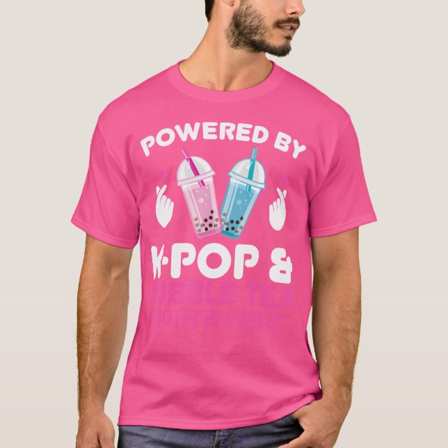T-shirt Propulsé par K-Pop Bubble Tea K-Pop (Devant)