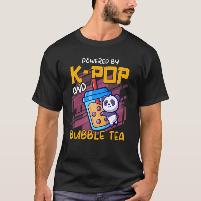 T-shirt Propulsé Par K Pop Et Bubble Tea Boba Tea Kpop 2 (Devant)