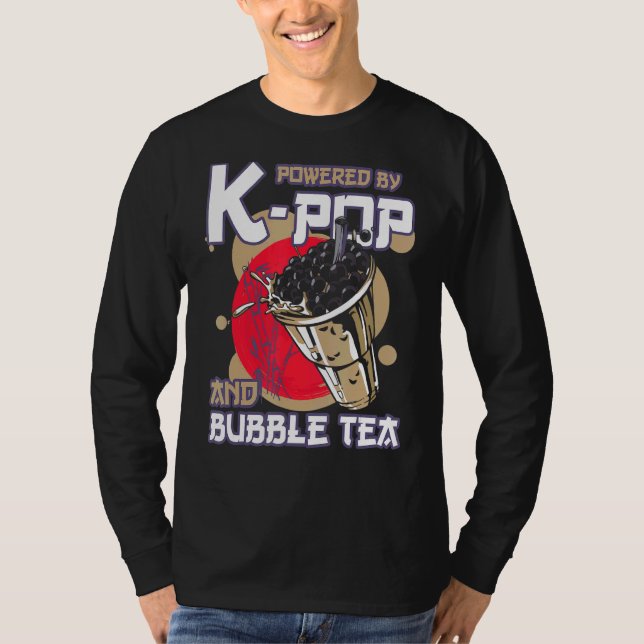 T-shirt Propulsé Par K Pop Et Bubble Tea Boba Tea Kpop 4 (Devant)
