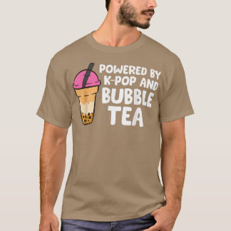 T-shirt Propulsé Par K-pop Et Bubble Tea Love Boba Et K Po