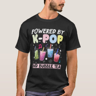 T-shirt Propulsé Par Kpop Et Thé De Bulle - Coréen - Beau