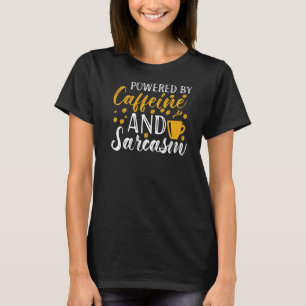 T-shirt Propulsé Par La Caféine Et La Citation De Café Sar