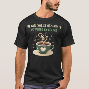 T-shirt Propulsé Par L'Associé De Vente Au Détail De Café