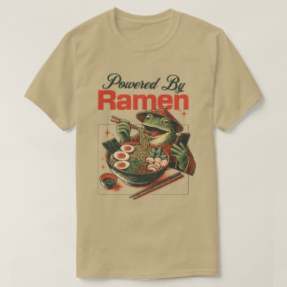 T-shirt Propulsé par Ramen Frog Phone Scrollin Funny Noodl