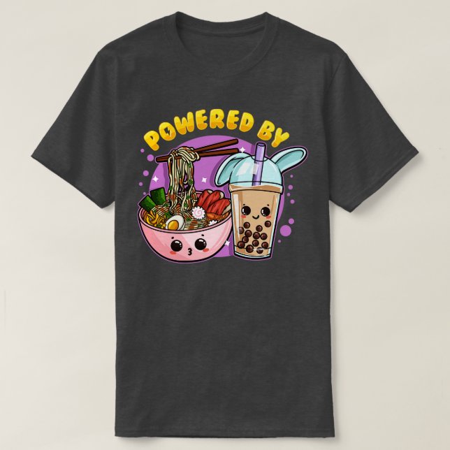 T-shirt Propulsé par RamenBubble Tea 1 (Design devant)