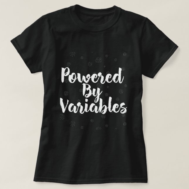 T-shirt Propulsé Par Variables Mème Algebra Enseignant (Design devant)