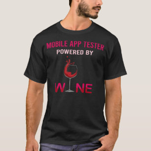 T-shirt Propulsé Par Wine Mobile App Tester