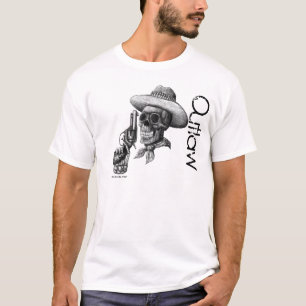 T-shirt proscrit d'art de dessin de stylo d'encre