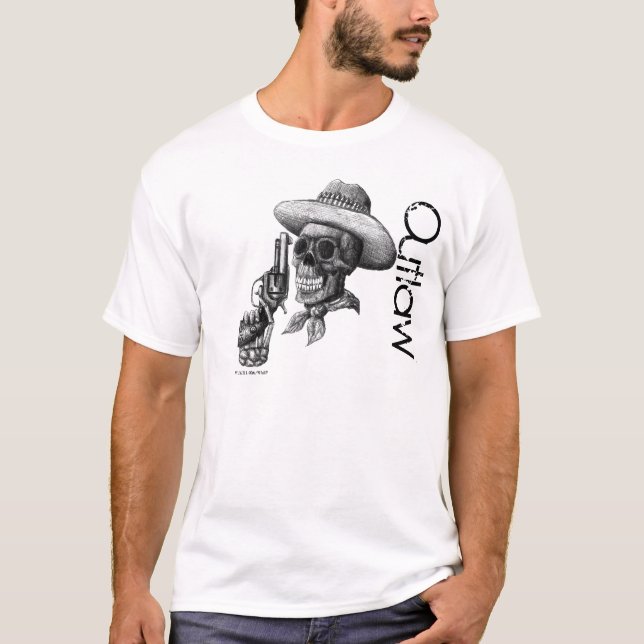 T-shirt proscrit d'art de dessin de stylo d'encre (Devant)