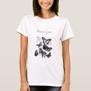 T-shirt Prospérer et augmenter les papillons Vintages