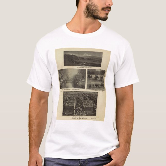 T-shirt Prospérité, abondance en Orégon (Devant)