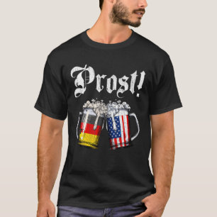 T-shirt Prost Bière Allemande Drapeau Américain T Oktoberf
