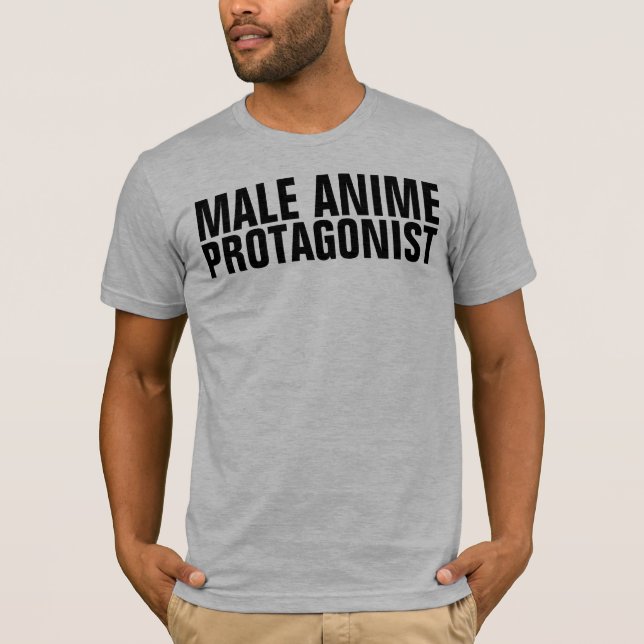T-shirt protagoniste masculin d'anime (Devant)