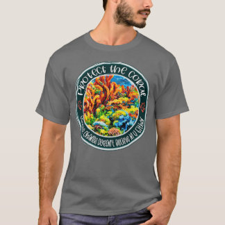 T-shirt Protect coral reef Undersea climate change renewab