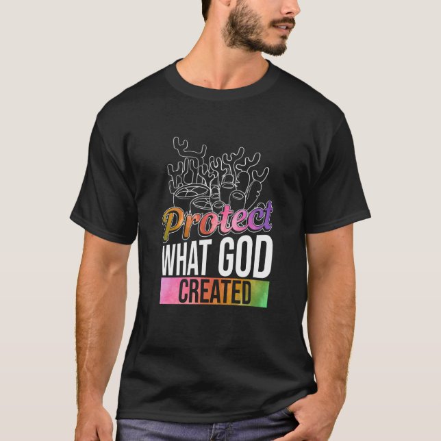 T-shirt Protect Gods Creation Coral Reefs Nature Bible (Devant)