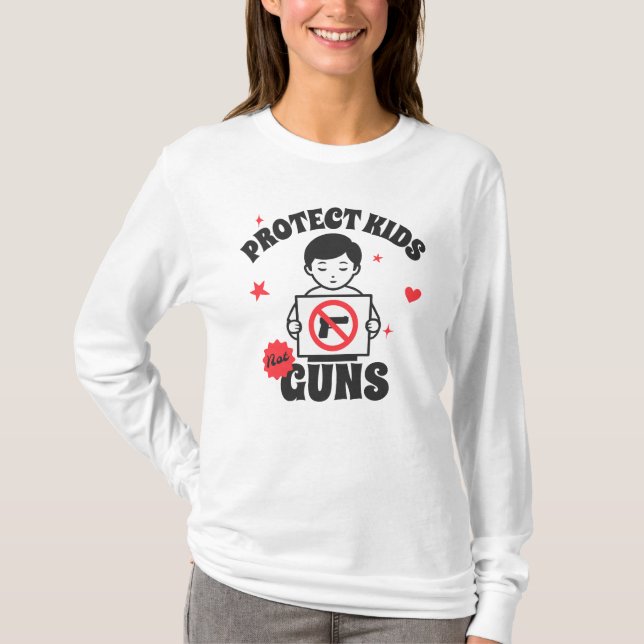 T-shirt Protect Kids Not Guns (Devant)