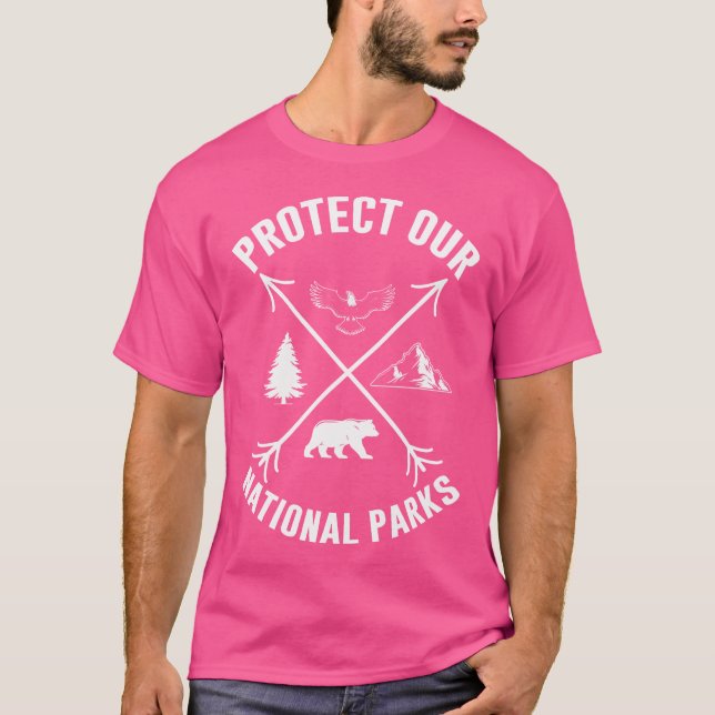 T-shirt Protect Our National Parks Resist Outdoor Camping (Devant)