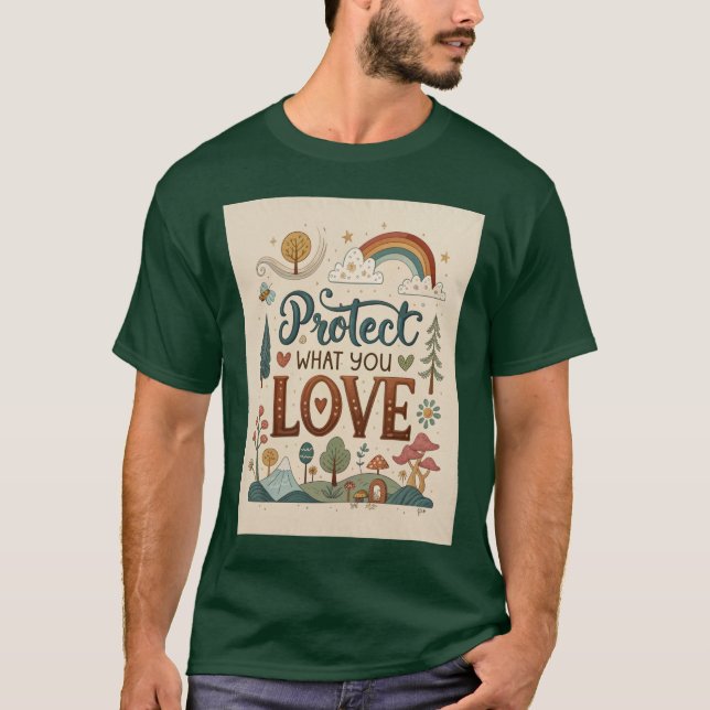 T-shirt Protect What You Love. (Devant)