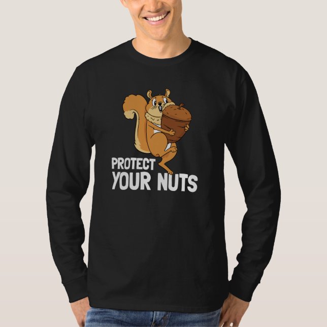 T-shirt Protect Your Nuts Deez Nuts Men's Squirrel Deez Nu (Devant)