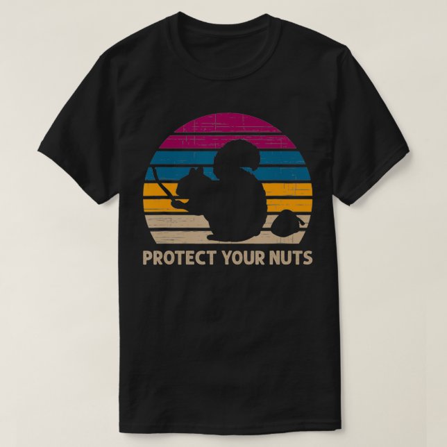 T-shirt Protect Your Nuts Squirrel  (Design devant)