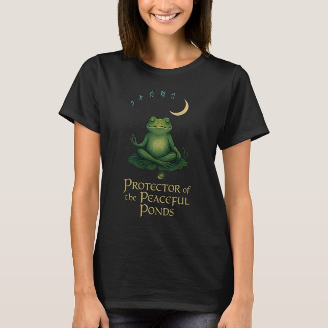 T-shirt Protecteur de grenouille amusant des étangs pacifi (Devant)