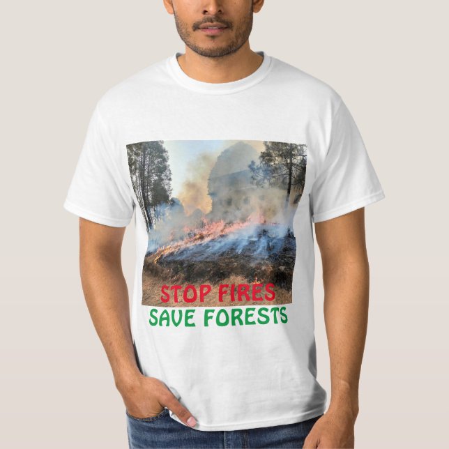 T-shirt Protection contre la flamme : Protéger nos forêts  (Devant)