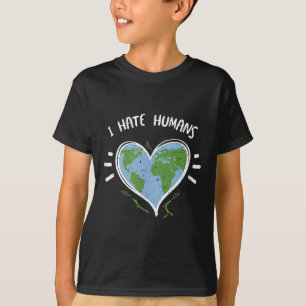 T-shirt Protection de l'environnement_ Je déteste les huma