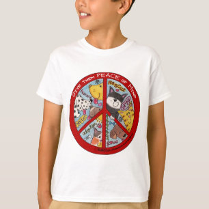 T-shirt Protection des animaux des signes de la paix