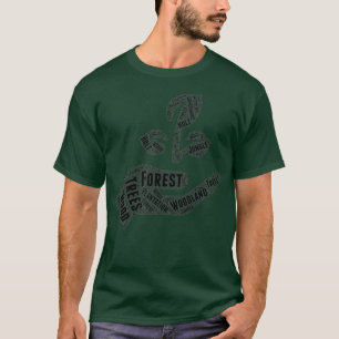 T-shirt Protection Naturaliste des Forêts Typographie amus