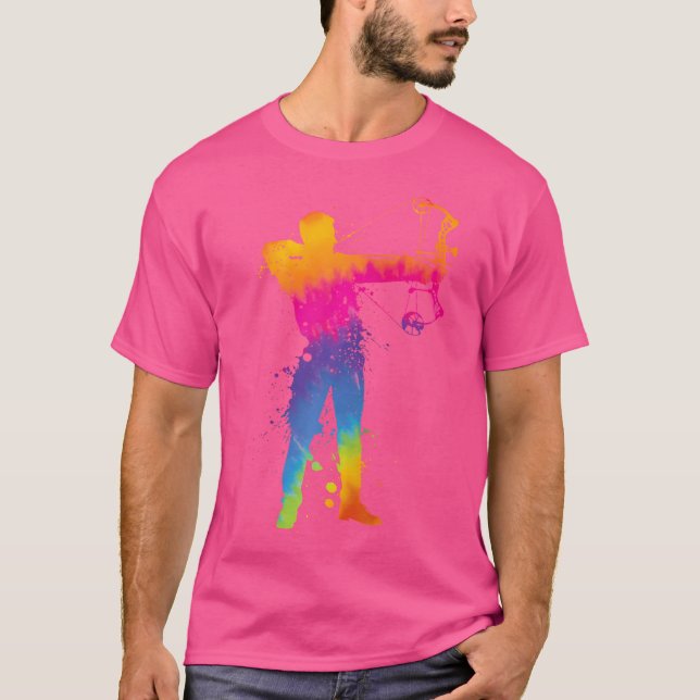 T-shirt Protège-bras de tir à l'arc Splash Archery Bow Hun (Devant)