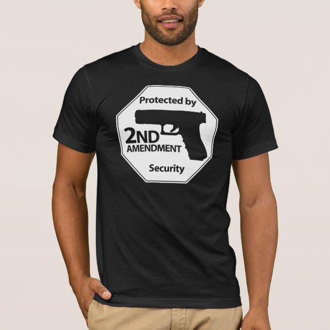 T-shirt Protégé par 2ème amendement (Devant)