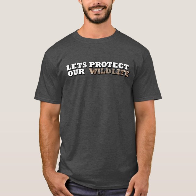 T-shirt Protégeons nos troncs d'éléphants sauvages (Devant)