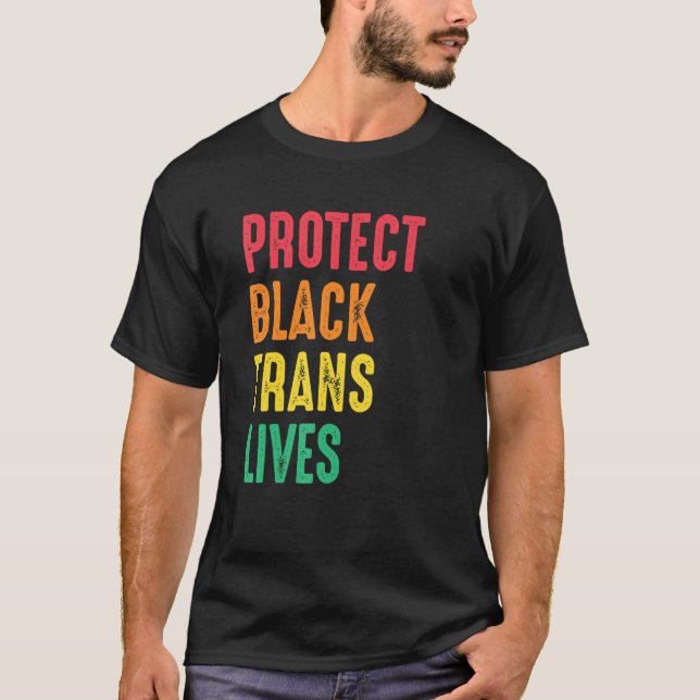 T-shirt Protéger Black Trans Vit Lgbtq Human Rights Pride (Devant)