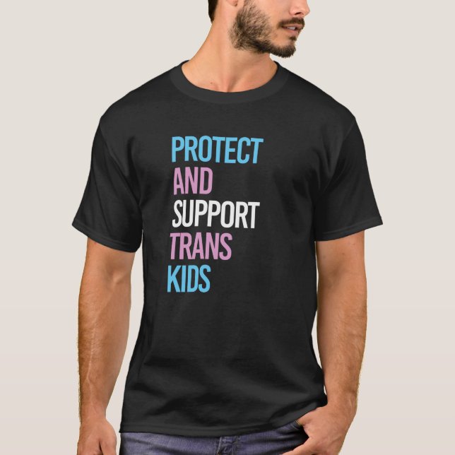 T-shirt Protéger et soutenir les enfants trans (Devant)