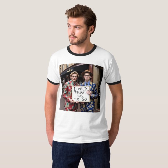 T-shirt Protéger la diversité et entraver Trump (Devant entier)