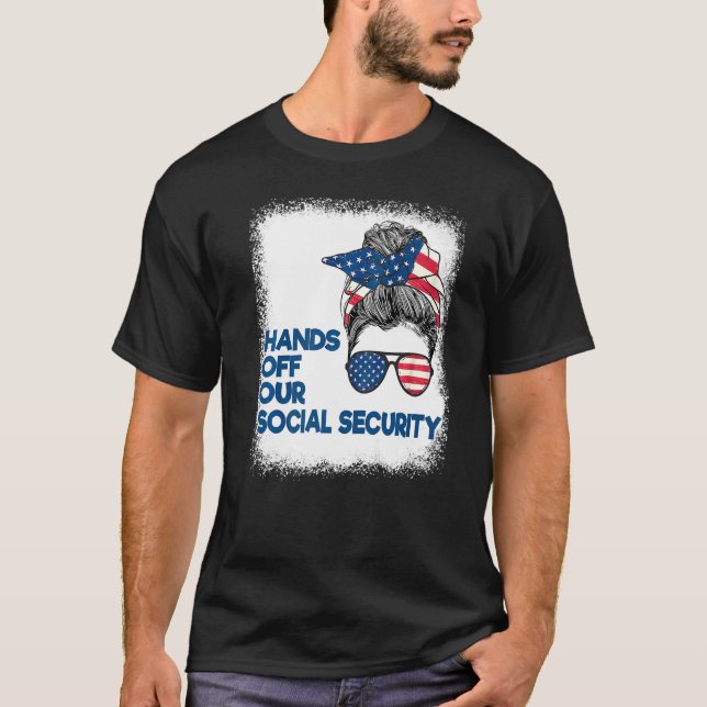T-shirt Protéger La Sécurité Sociale Mains De Notre Sécuri (Devant)