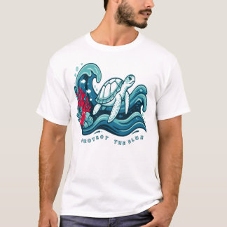 T-shirt Protéger la tortue marine bleue de l'océan Conserv