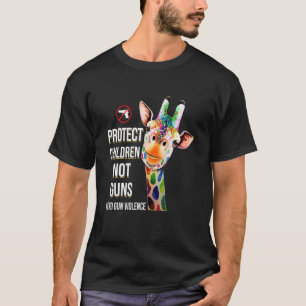 T-shirt Protéger les enfants et non les armes à feu Porten