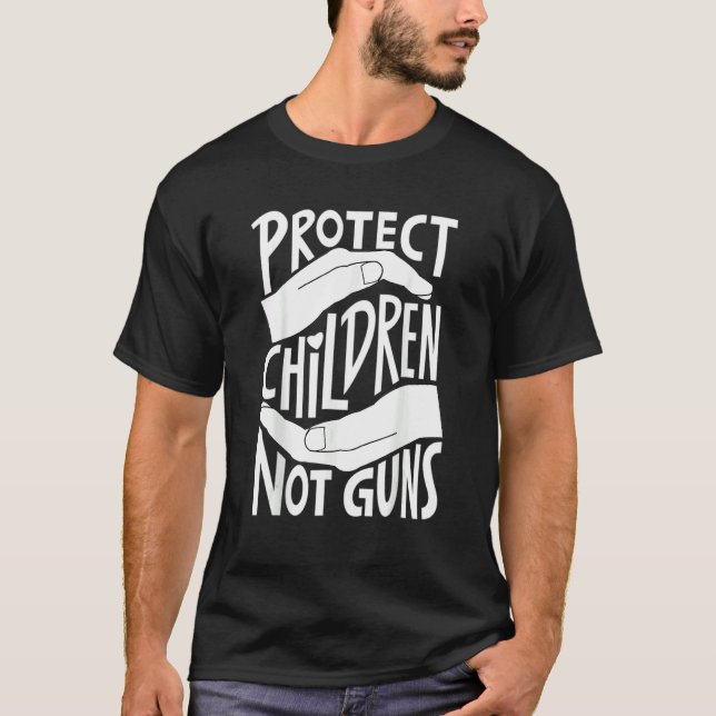 T-shirt Protéger les enfants non fusils 3 (Devant)