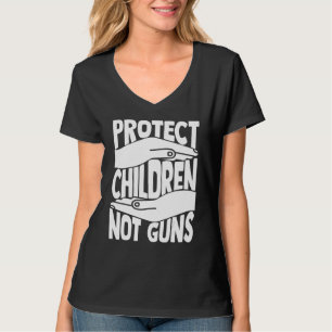 T-shirt Protéger les enfants non pas les armes assez mettr