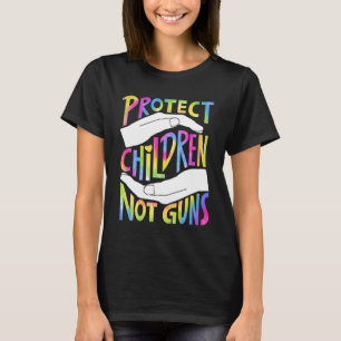 T-shirt Protéger les enfants pas les armes à feu mains ass