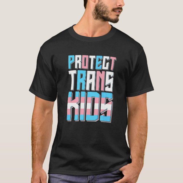 T-shirt Protéger les enfants trans Lgbt Pride (Devant)
