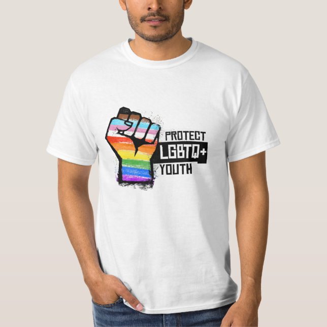 T-shirt Protéger les jeunes LGBTQ (Devant)