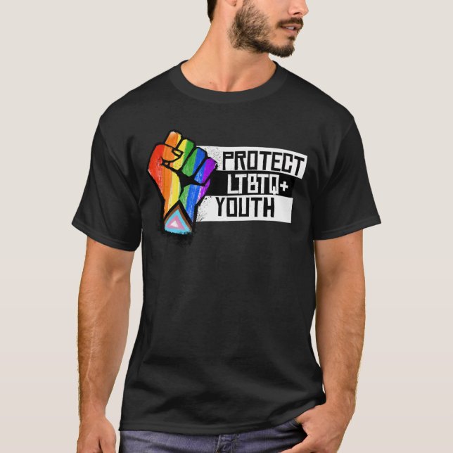 T-Shirt Protéger les jeunes LGBTQ+ (Devant)