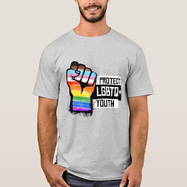 T-shirt Protéger les jeunes LGBTQ (Devant)