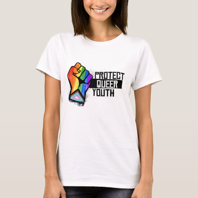 T-shirt Protéger les jeunes queer (Devant)