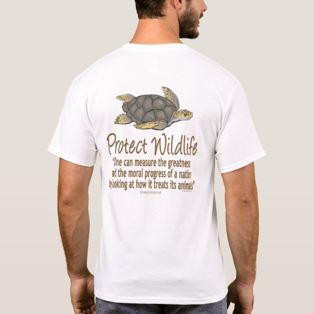 T-shirt Protéger les tortues de mer (Dos)