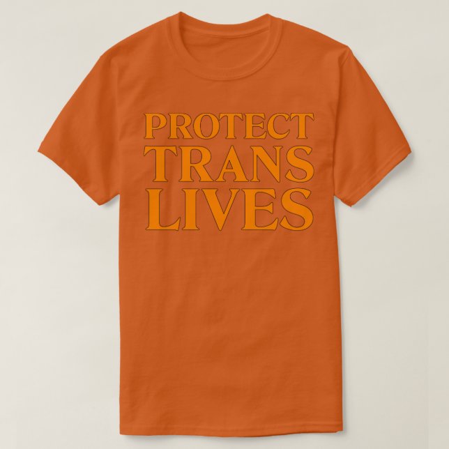 T-shirt Protéger les vies transgenres1 (Design devant)